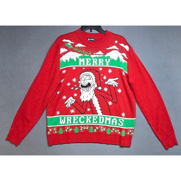 Rick & Morty Other - Rick & Morty Size Large‎ Ugly Christmas Sweater Merry Wreckedmas NWOT 44" Chest